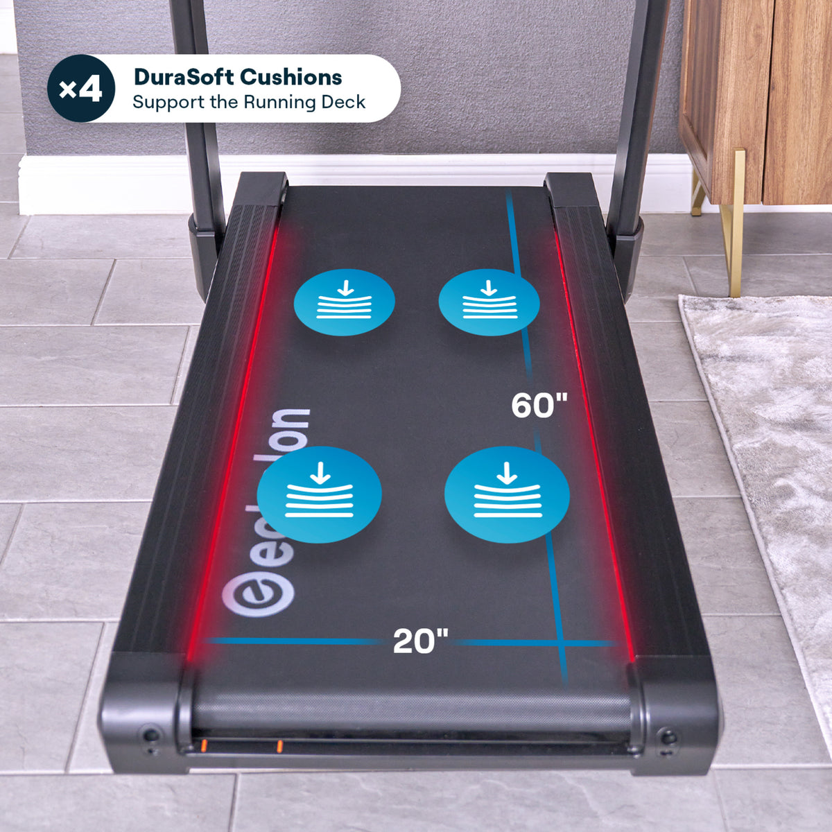 Echelon Stride 8S Treadmill with 22" Swivel HD Touchscreen & Auto Incline