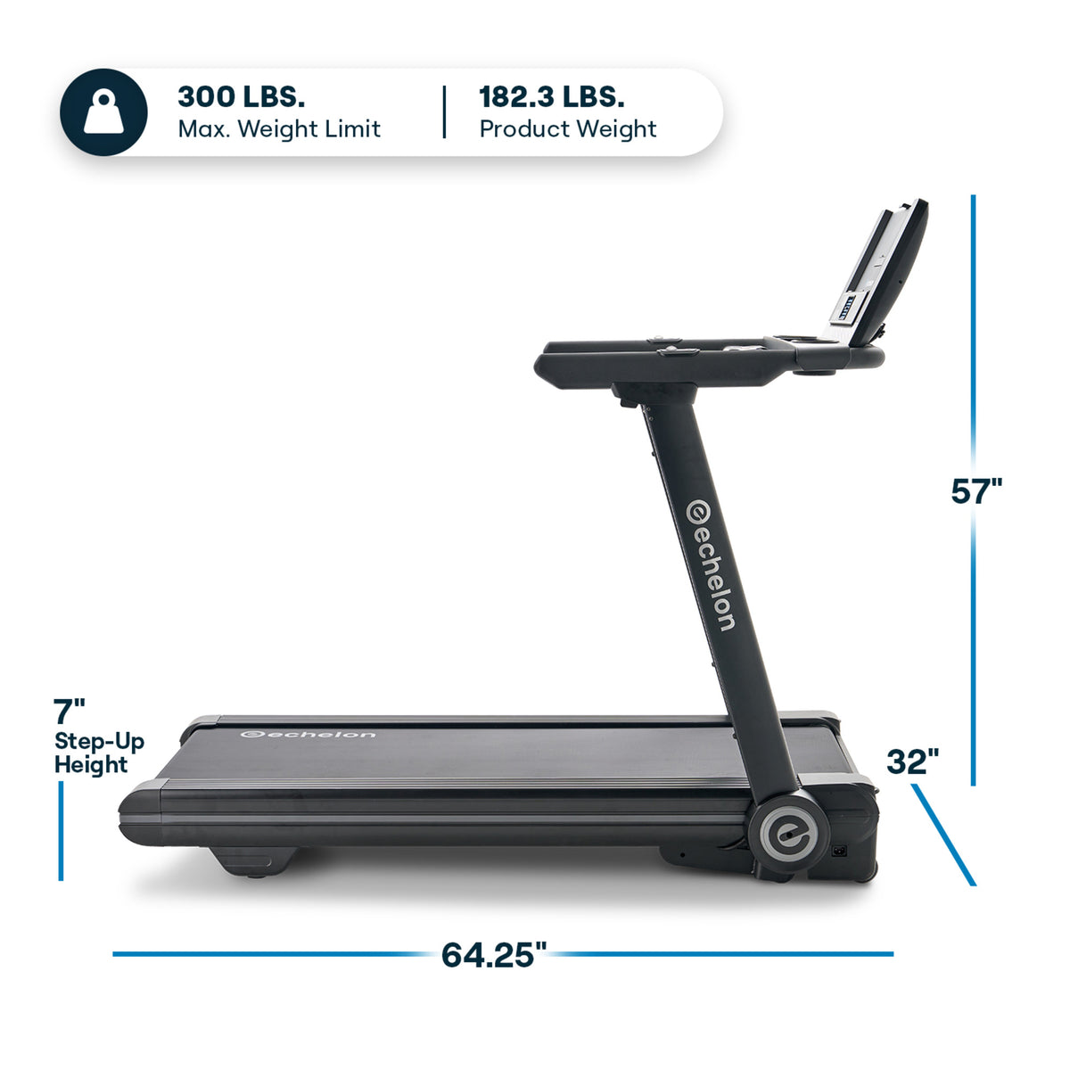 Echelon Stride-6 Auto-Fold Treadmill | Compact, High-Performance Running