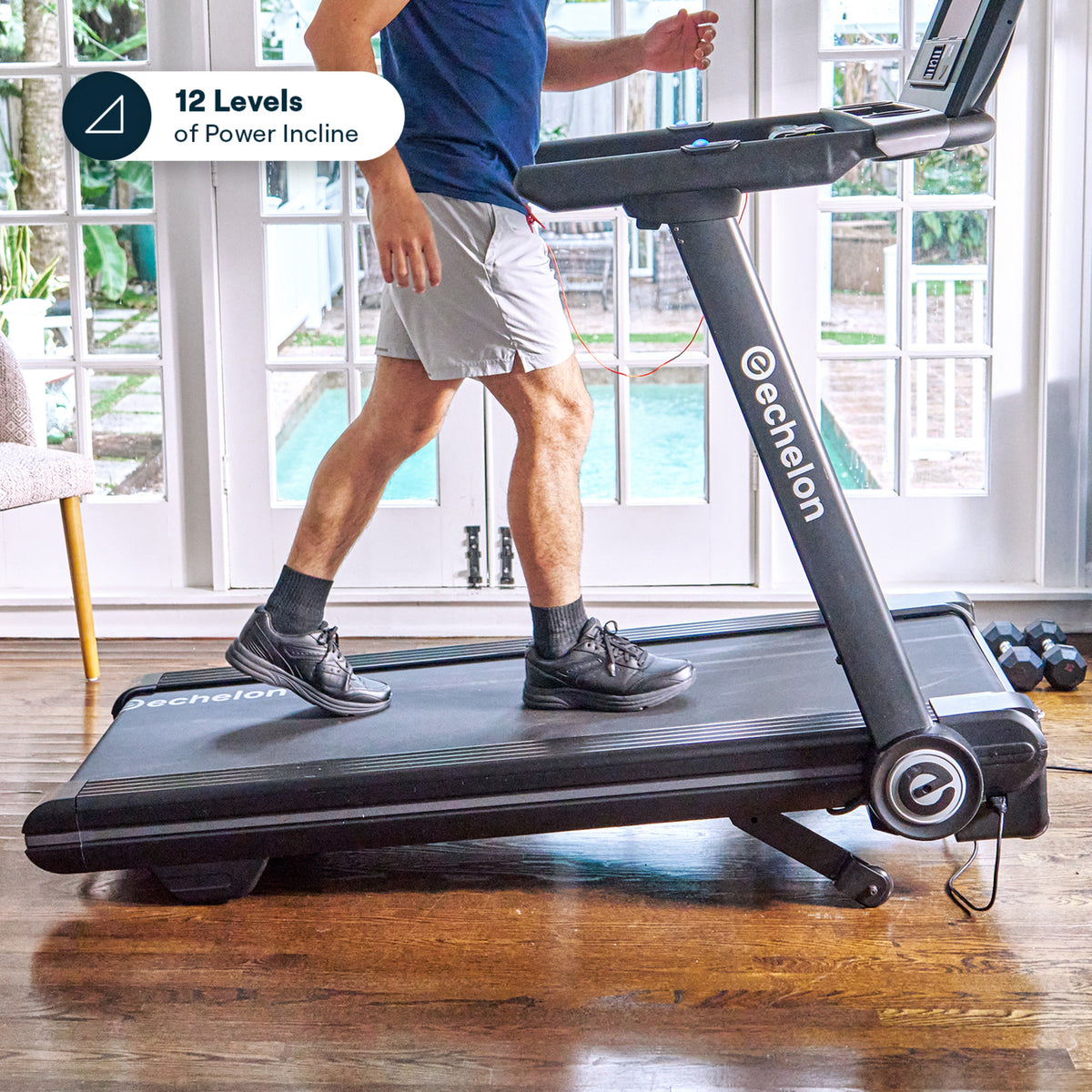 Echelon Stride-6 Auto-Fold Treadmill | Compact, High-Performance Running