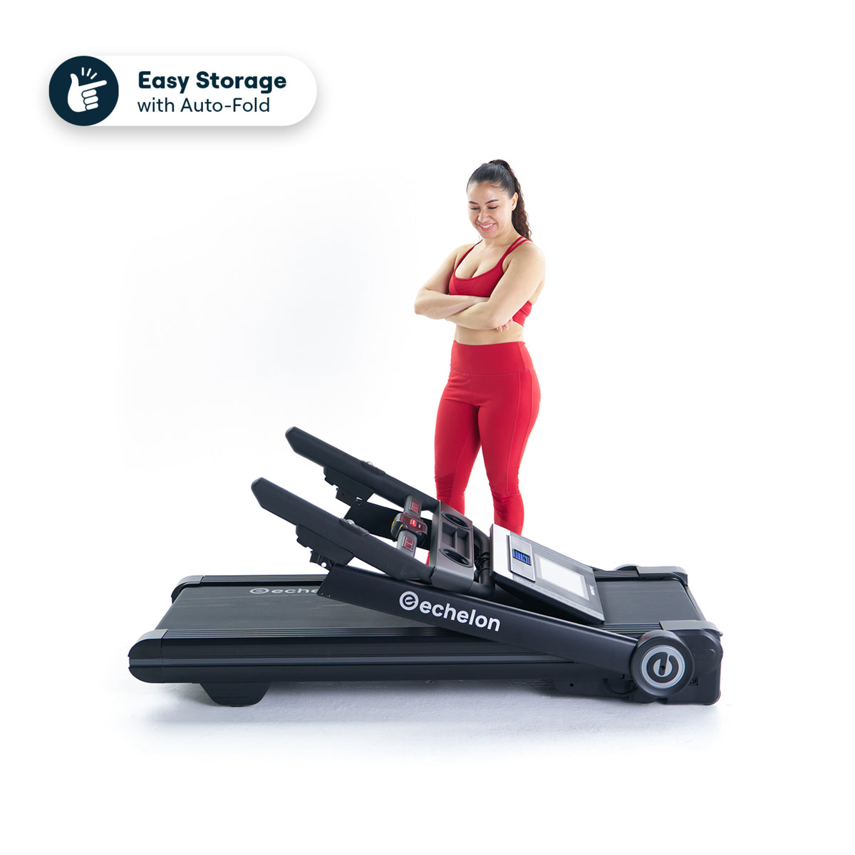 Echelon Stride-6S Auto-Fold Treadmill with 10" HD Touchscreen & 12 Incline Levels
