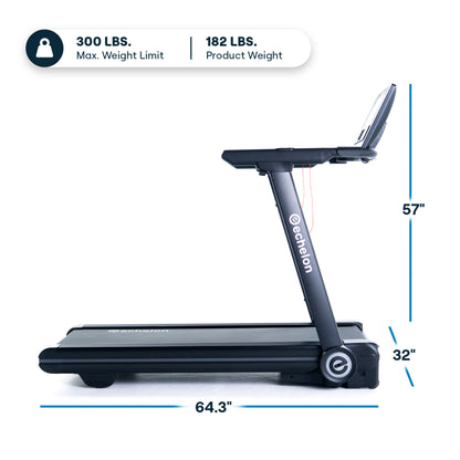 Echelon Stride-6S Auto-Fold Treadmill with 10" HD Touchscreen & 12 Incline Levels