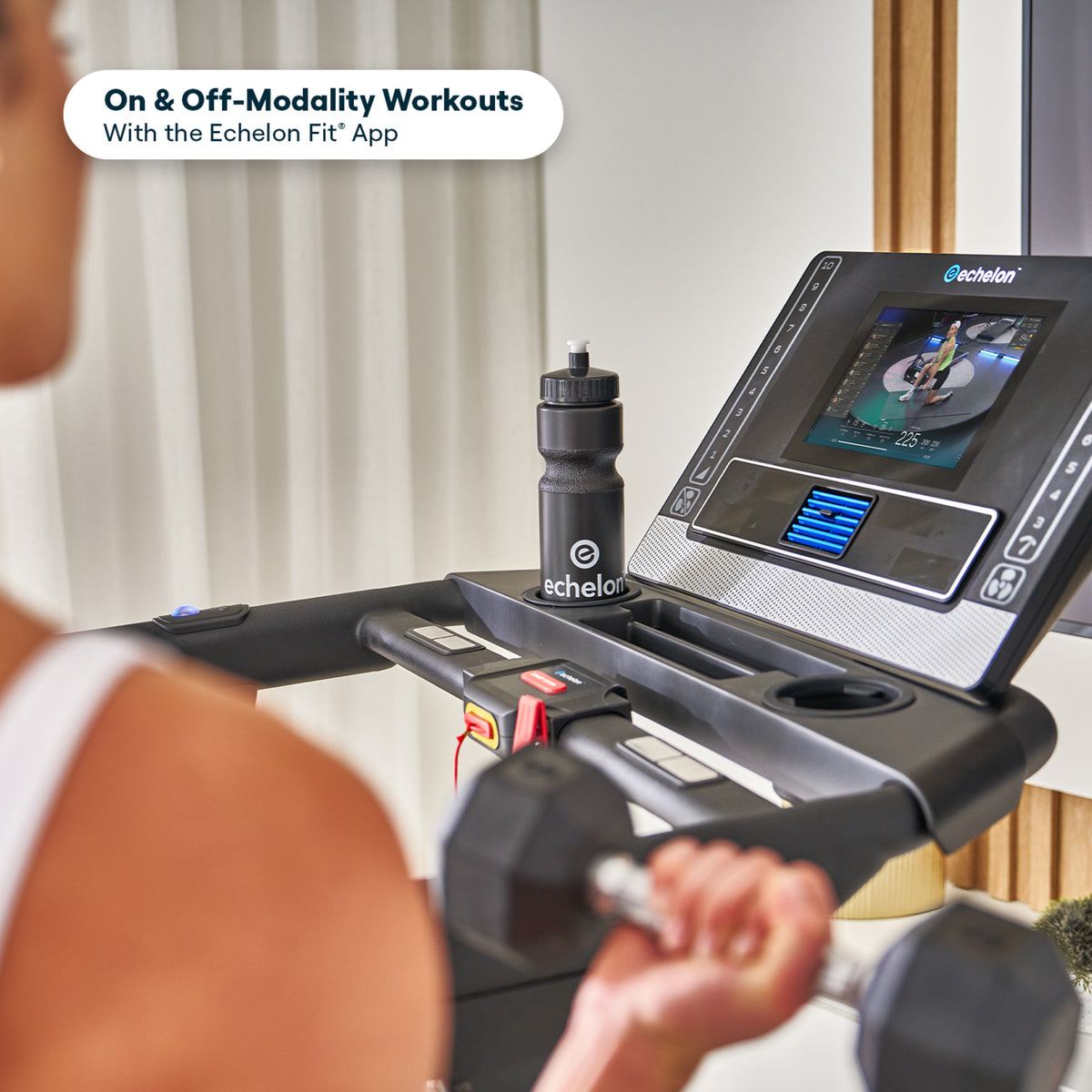 Echelon Stride-6S Auto-Fold Treadmill with 10" HD Touchscreen & 12 Incline Levels