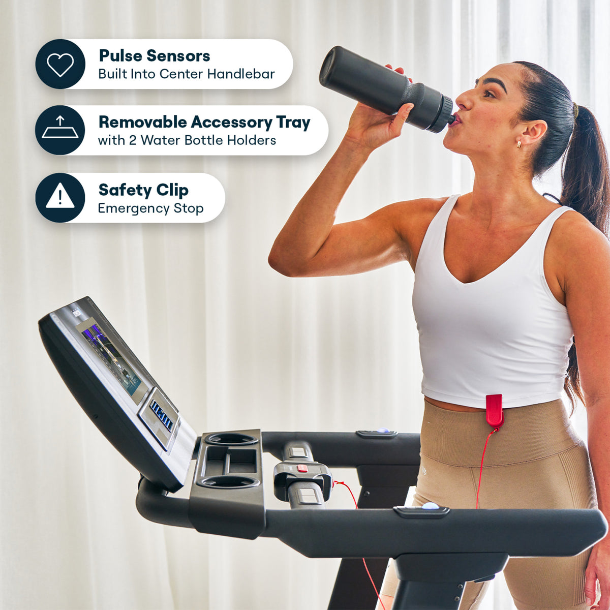 Echelon Stride-6S Auto-Fold Treadmill with 10" HD Touchscreen & 12 Incline Levels
