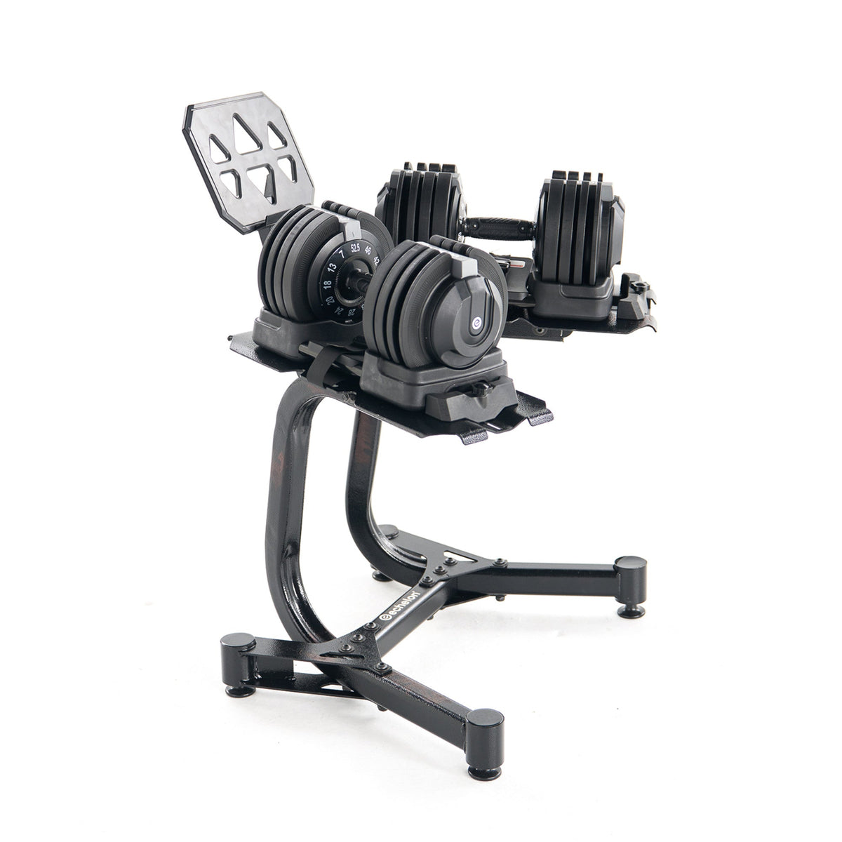 Echelon Adjustable Dumbbells Set 7–52.5 lbs with Stand, Quick Weight Adjustment, Space-Saving Design
