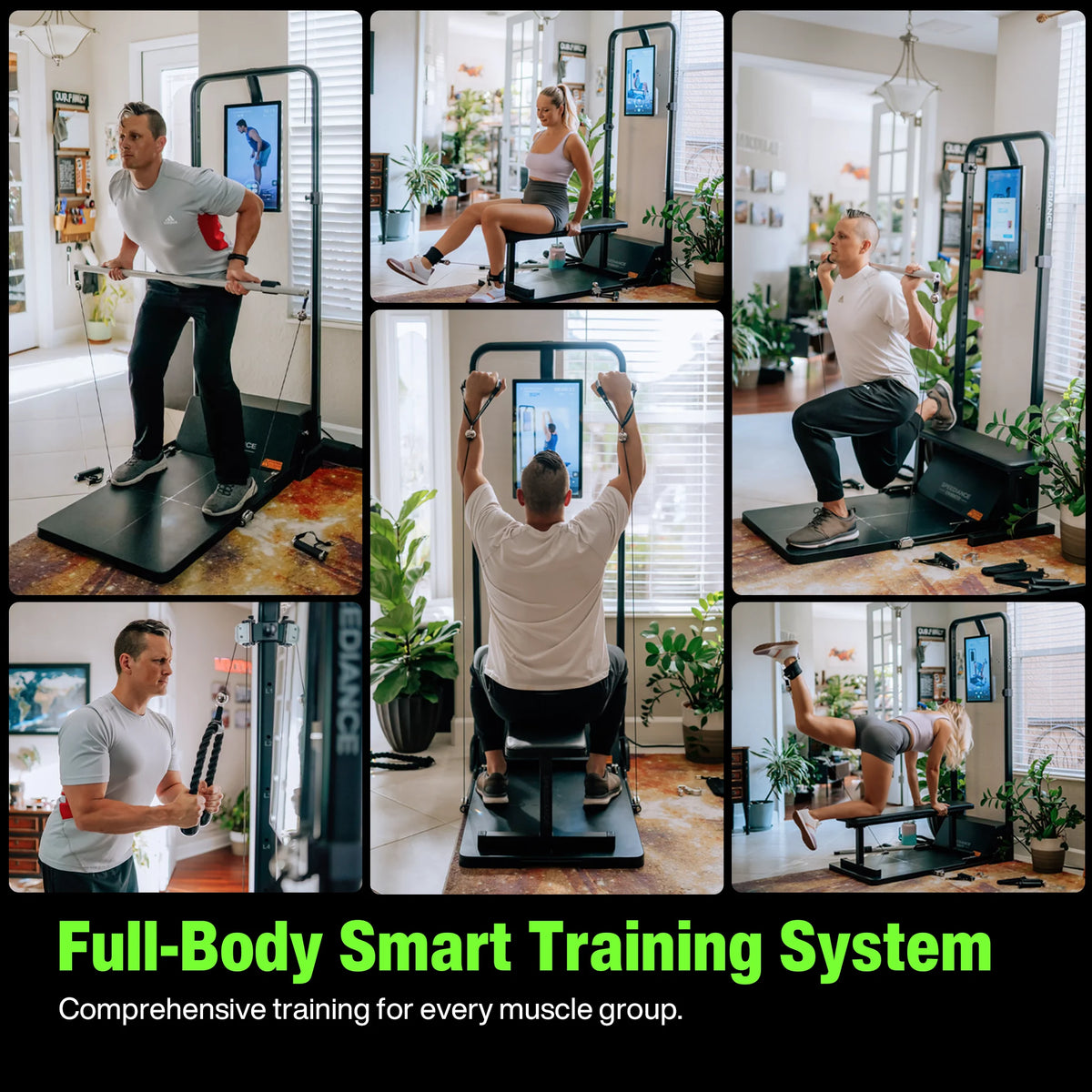 Gym Monster – All-In-One Home Gym Workout Machine with 220LBS Digital Weight, Full Body Strength Training Equipment, No Installation Required