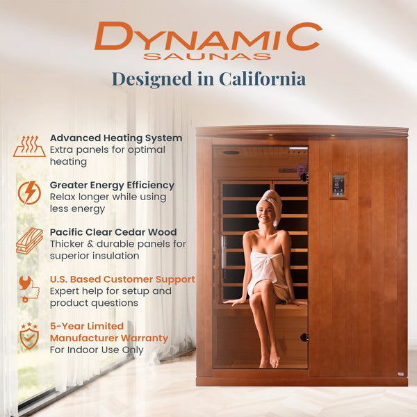 Dynamic Saunas Madrid Elite 3-Person Infrared Home Sauna