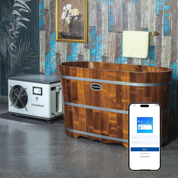 Woodbridge 54" Indoor Cold Plunge Tub with 1.3HP Chiller